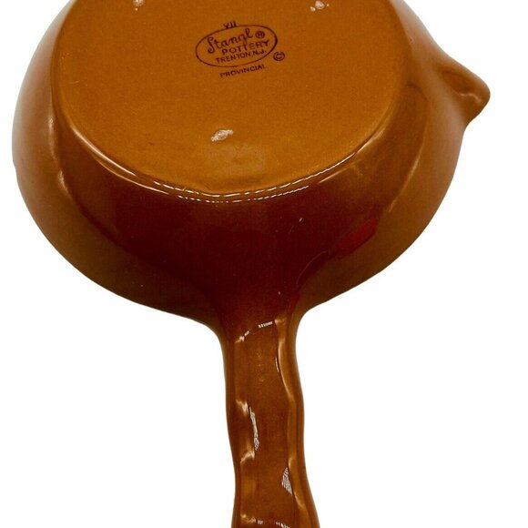 Stangl Pottery Provincial Rose Open Skillet 9 inch Pour Spout Redware - Picture 5 of 6